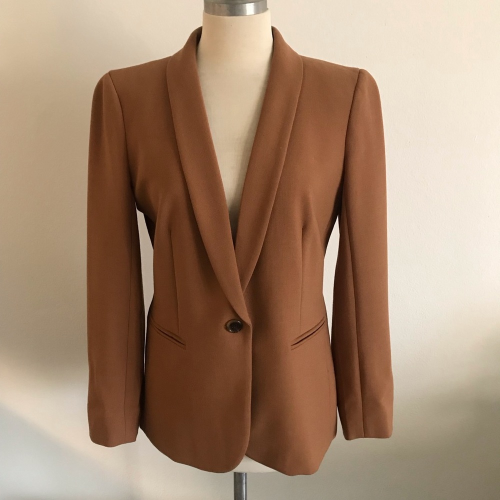 J. Crew Camel Brown Shawl Collar Blazer
